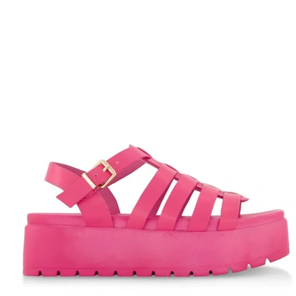 New Glamed Out Pink Platform Sandal - Picture 2 of 5